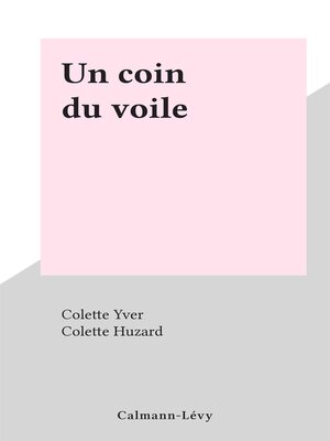 cover image of Un coin du voile